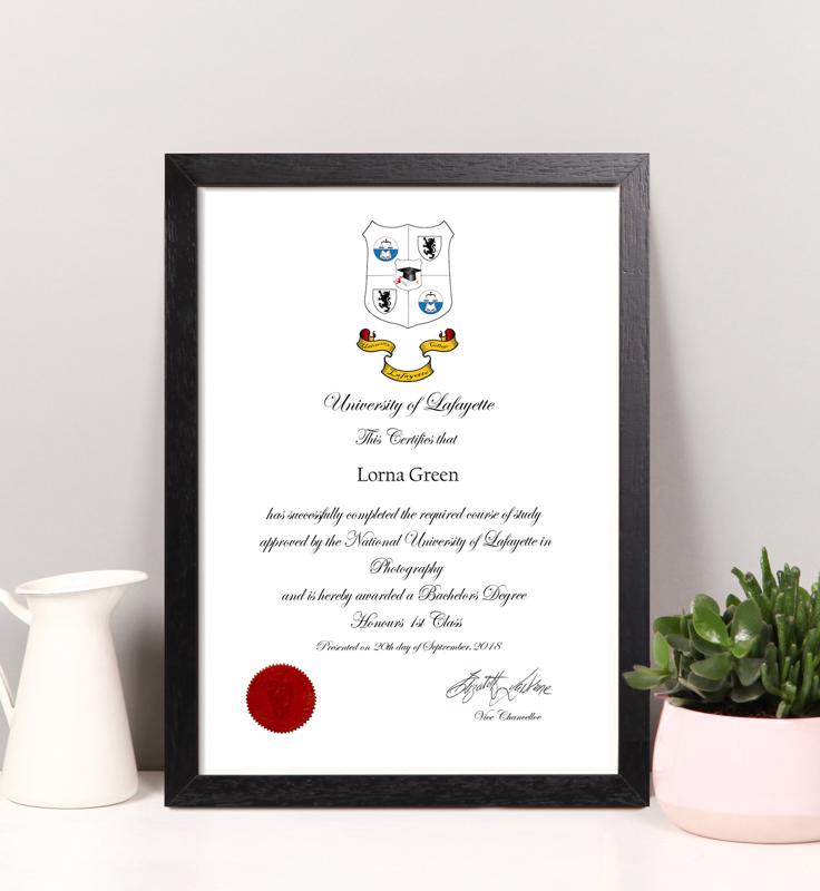 Contemporary Black Certificate Frame - 2