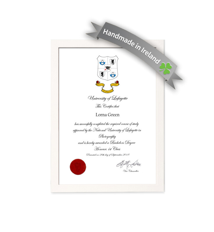 Contemporary White Certificate Frame - 1